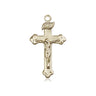 14kt Solid Gold Medium Catholic Crucifix Pendant 7/8 x 1/2 by Bliss Manufacturing USA