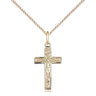 14kt Gold Filled Medium Catholic Crucifix Necklace 3/4 x 3/8 inches with 18 inch chain by Bliss
