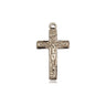 14kt Solid Gold Medium Catholic Crucifix Pendant 3/4 x 3/8 inches handcrafted by Bliss Manufacturing