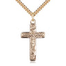 14kt Gold Filled Large Catholic Crucifix Necklace 1-1/4x5/8 inch pendant on 24 inch chain by Bliss Manufacturing