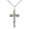 Large Sterling Silver Catholic Cross Necklace 1.25 x 0.625 inches with 18 inch chain by Bliss Manufacturing