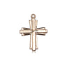 14kt Solid Gold Medium Cross Pendant 3/4 x 1/2 inch Handcrafted Catholic Jewelry by Bliss Manufacturing USA