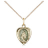 Small 14kt Gold Filled Enameled Miraculous Medal Necklace 1/2x3/8 Blue Enamel 18 Inch Chain Bliss