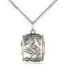 Sterling Silver Small St. Ann Patron Saint Medal Necklace 5/8 x 1/2 inch 18 inch Chain by Bliss