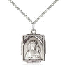 Sterling Silver Our Lady of Czestochowa Medal Necklace 3/4 x 1/2 inch pendant 18 inch chain by Bliss