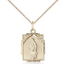 Gold Filled Our Lady of Guadalupe Medal Necklace 5/8 x 1/2 inch on 18 inch chain by Bliss