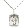 Sterling Silver Our Lady of Guadalupe Medal Necklace 5/8 x 1/2 inch pendant 18 inch chain by Bliss