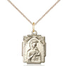 14kt Gold Filled Our Lady of Perpetual Help Medal Necklace 5/8 x 1/2 inch on 18 inch Chain by Bliss