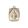 14kt solid gold Infant of Prague medal pendant 3/4 inch by 1/2 inch handcrafted by Bliss Manufacturing USA