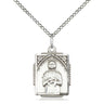 Sterling Silver St. Kateri Tekakwitha patron saint medal necklace 5/8 x 1/2 inch with 18 inch chain by Bliss