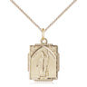 14kt gold filled St. Patrick medal necklace 3/4 inch by 1/2 inch with 18 inch chain by Bliss Manufacturing