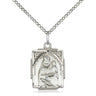 Sterling Silver Small Our Lady of Prompt Succor Medal Necklace 5/8 inch by 1/2 inch with 18 inch chain by Bliss Manufacturing