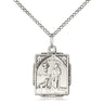Sterling Silver St. Roch Patron Saint Medal Necklace 3/4 x 1/2 inches with 18 inch chain by Bliss