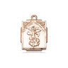 14kt Solid Gold St. Michael the Archangel Medal Pendant 5/8x1/2 inch small by Bliss