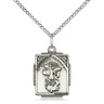 Sterling Silver St. Michael the Archangel small patron saint medal necklace 5/8 inch pendant 18 inch chain by Bliss