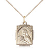 14kt Gold Filled St. Theresa of Lisieux Patron Saint Medal Necklace 5/8x1/2 inch on 18 inch Chain by Bliss