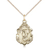 14kt gold filled St. Elizabeth Ann Seton patron saint medal necklace 3/4 x 1/2 inch with 18 inch chain by Bliss