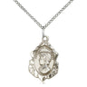 Sterling Silver St. Elizabeth Ann Seton patron saint medal necklace with 18 inch chain by Bliss Manufacturing