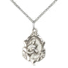 Sterling Silver St. Gerard Patron Saint Medal Necklace 3/4 inch with 18 inch Chain by Bliss