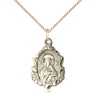 Medium 14kt gold filled Our Lady of Perpetual Help medal necklace 3/4 x 1/2 inches on 18 inch chain by Bliss