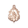14kt Solid Gold St. Joan of Arc Medal Pendant 3/4 inch by 1/2 inch - Handcrafted by Bliss Manufacturing USA