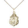 14kt Gold Filled St. Jude Medal Necklace 3/4 x 1/2 inch on 18 inch Chain - Catholic Patron Saint Jewelry by Bliss