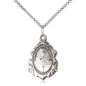 Sterling Silver St. Katharine Drexel patron saint medal necklace 3/4 x 1/2 inch with 18 inch chain by Bliss