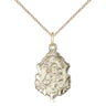 Gold Filled St. Joseph patron saint medal necklace 3/4 x 1/2 inch pendant with 18 inch chain by Bliss