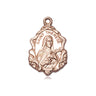 Medium 14kt Solid Gold St. Therese of Lisieux Patron Saint Medal Pendant 7/8 x 1/2 inch by Bliss