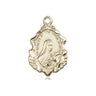 14kt Solid Gold St. Theresa of Lisieux Medal Pendant 3/4 x 1/2 Inch Handcrafted by Bliss Manufacturing