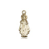 14kt solid gold Infant of Prague medal pendant 3/4 x 1/4 inches handcrafted by Bliss Manufacturing