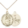 14kt gold filled Our Lady of Loretto medal necklace 3/4 inch pendant on 18 inch chain by Bliss Manufacturing