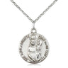 Sterling silver Our Lady of Loretto medal necklace with 3/4 x 5/8 pendant on 18 inch chain by Bliss