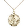 14kt gold filled St. Dorothy patron saint medal necklace with 18 inch chain, handmade by Bliss