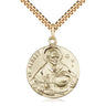 Gold Filled St. Albert the Great Patron Saint Medal Necklace 1x7/8 inch with 24 inch chain by Bliss