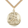 14kt Gold Filled St. Michael the Archangel Patron Saint Medal Necklace 1 x 7/8 inch with 24 inch chain by Bliss