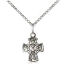 Small Sterling Silver 5-Way Medal Necklace with Chalice, 1/2 x 3/8 inches on 18-inch chain, USA Made by Bliss