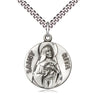 Sterling Silver St. Rita of Cascia Medal Necklace 1 inch by 7/8 inch with 24 inch Chain by Bliss