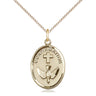 14kt Gold Filled Medium Catholic Confirmation pendant necklace 3/4 x 1/2 inches on 18 inch chain by Bliss