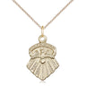 14kt Gold Filled Seven Gifts of the Holy Spirit medium Catholic medal necklace with 18 inch chain by Bliss
