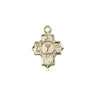 Small 14kt Solid Gold Catholic Communion 5-Way Medal Pendant 1/2 x 3/8 inches handcrafted by Bliss USA