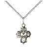 Small Sterling Silver Communion 5-Way Medal Necklace 1/2 x 3/8 inches with 18 inch chain by Bliss