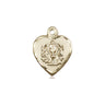 14kt solid gold small First Communion heart medal with chalice, 5/8 inch heirloom pendant, handcrafted by Bliss USA