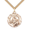14kt Gold Filled St. Thomas Aquinas Medal Necklace 7/8 x 3/4 inch with 24 inch Chain by Bliss