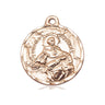 14kt Solid Gold St. Thomas Aquinas Medal Pendant 7/8 x 3/4 inch Handcrafted by Bliss Manufacturing USA