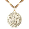 14kt Gold Filled St. Thomas More patron saint medal necklace with 24 inch chain by Bliss Manufacturing