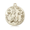 14kt Solid Gold St. Thomas More Patron Saint Medal Pendant 1 inch by 7/8 inch handcrafted by Bliss Manufacturing