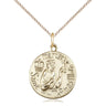 14kt Gold Filled St. Thomas More Patron Saint Medal Necklace 3/4 inch by 5/8 inch with 18 inch chain by Bliss Manufacturing