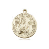 14kt Solid Gold St. Thomas More patron saint medal pendant 3/4 x 5/8 inch by Bliss Manufacturing