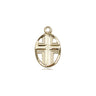 14kt Solid Gold Small Catholic Cross Pendant 1/2 inch by Bliss Manufacturing handcrafted USA